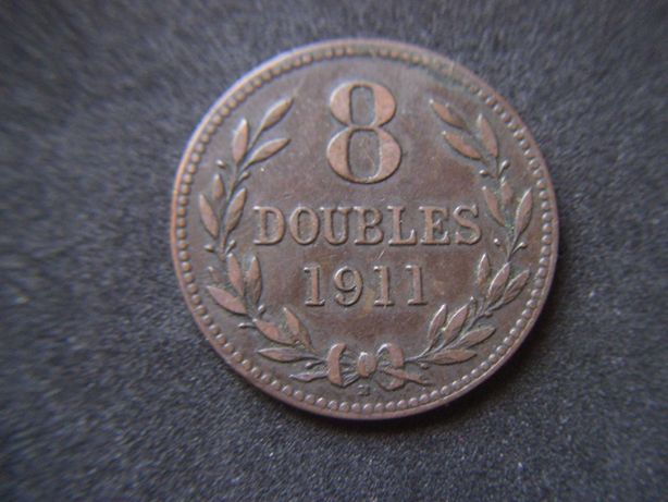 Stare monety 8 doubles 1911 Guernsey