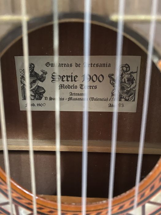 Guitarra Clássica artesanal Vicente Sanchis Serie 1900 Modelo Torres