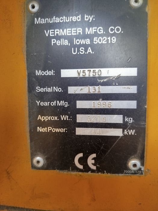 Траншеєкопач, траншейник , бара , Vermeer