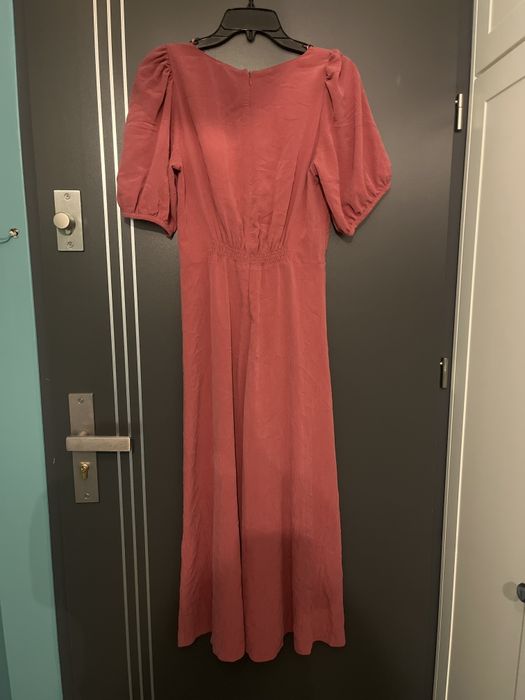 Zara sukienka koralowa długa hit blog roz.40