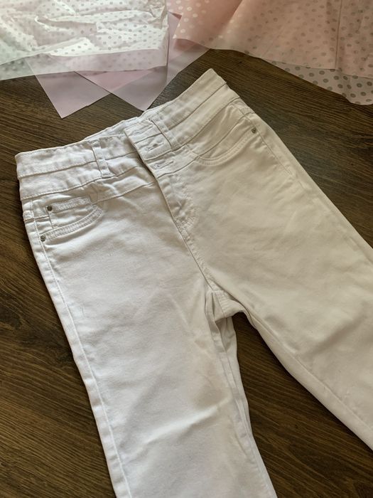 Белые джинсы скинни по фигуре классика высокая посадка xs s m zara