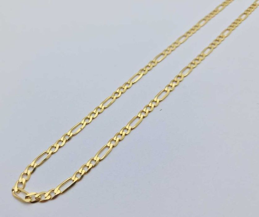 Piękny Złoty Łańcuszek Figaro 10,09g 585p 50cm 4mm