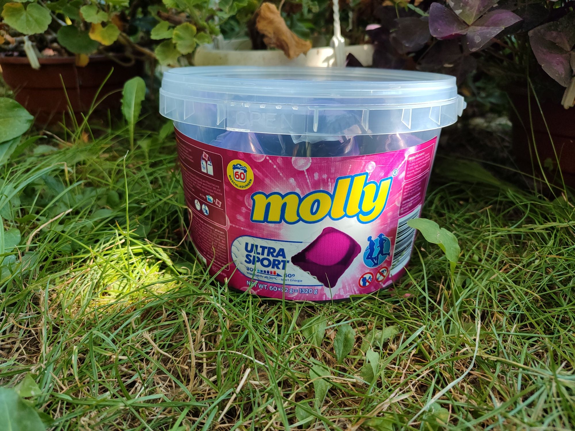 Капсули для прання моллі. Рожеві molly. 60 штук у відрі