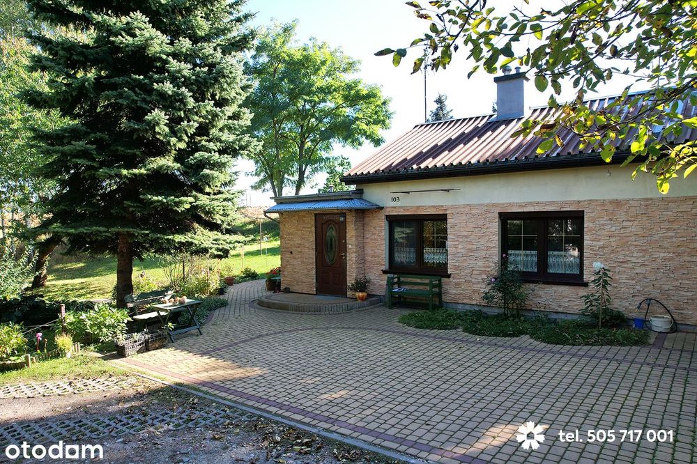 Dom z garażem, duża działka pod Aleksandrowem Kujawskim