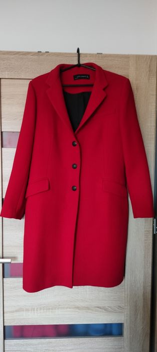Czerwony płaszcz Zara Woman, rozmiar L