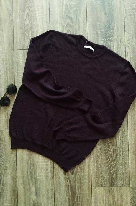 Свитер из шерсти мериноса баклажанового цвета от marks & spencer