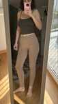 Legginsy damskie bezowe
