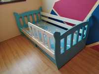 Łóżko dziecięce 160x75 różowe lub niebieskie