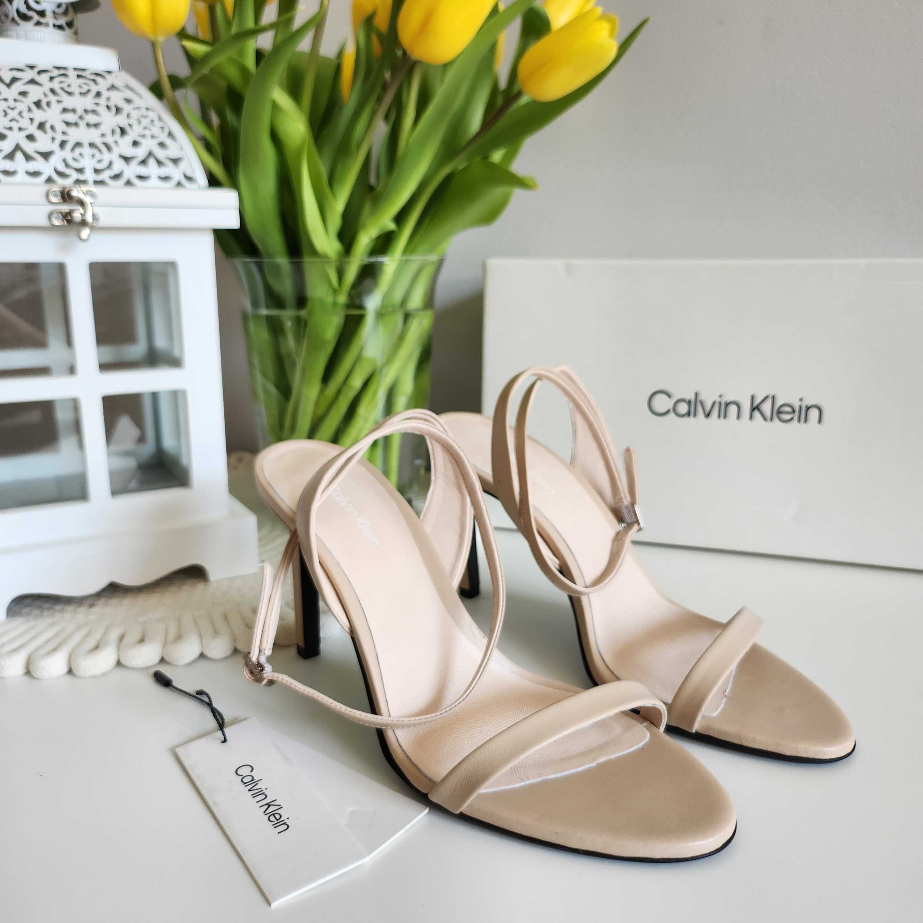 Buty damskie, Calvin Klein, Sandały 90-Hh  Beżowe, rozmiar 40