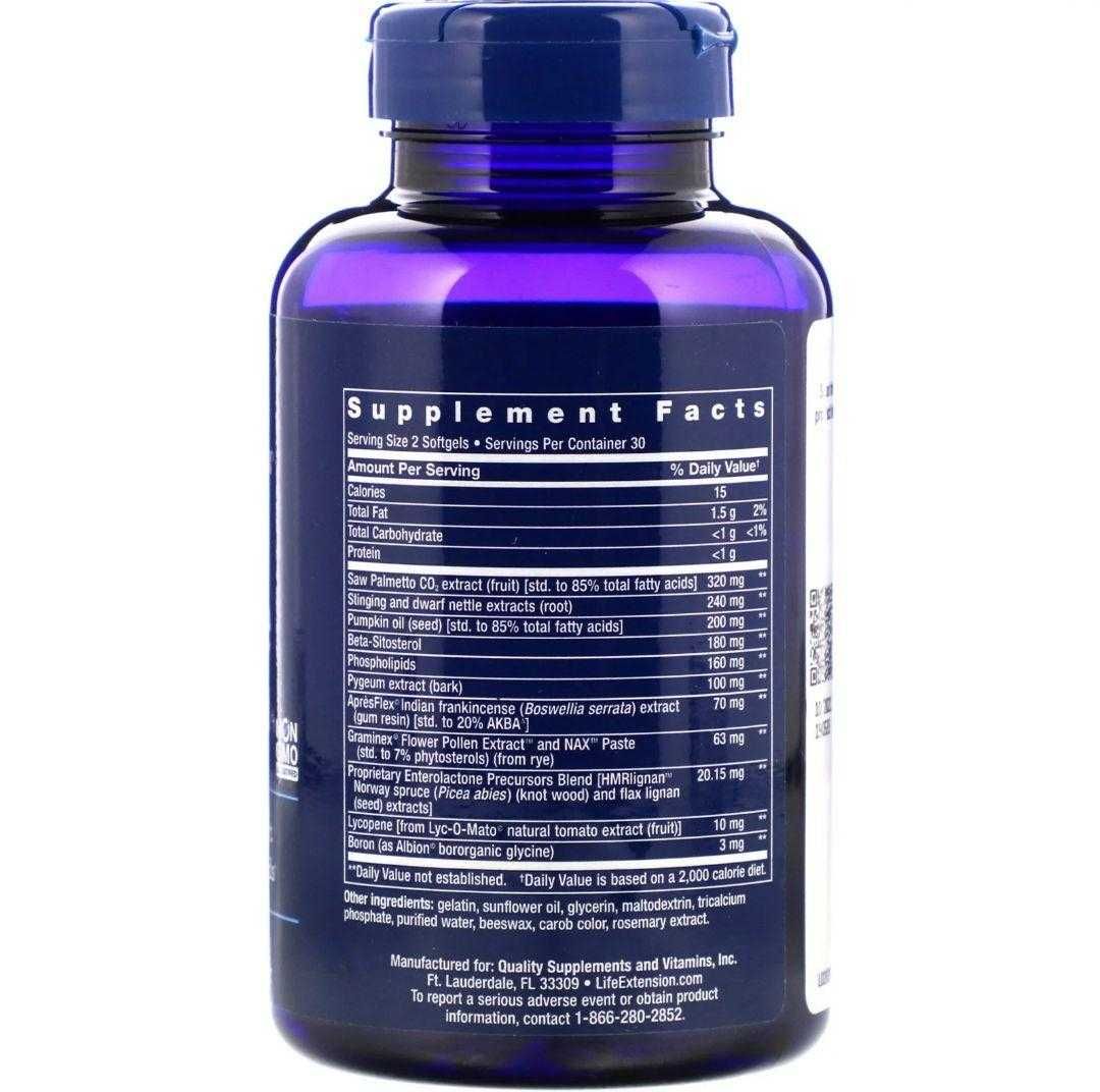 Ultra Natural Prostate, Life Extension, 60 капсул