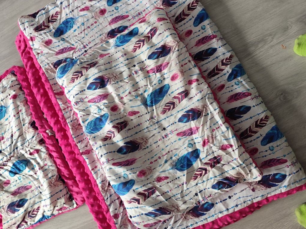 Wyprawka do łóżeczka handmade, dwustronny komplet, pościel, ochraniacz