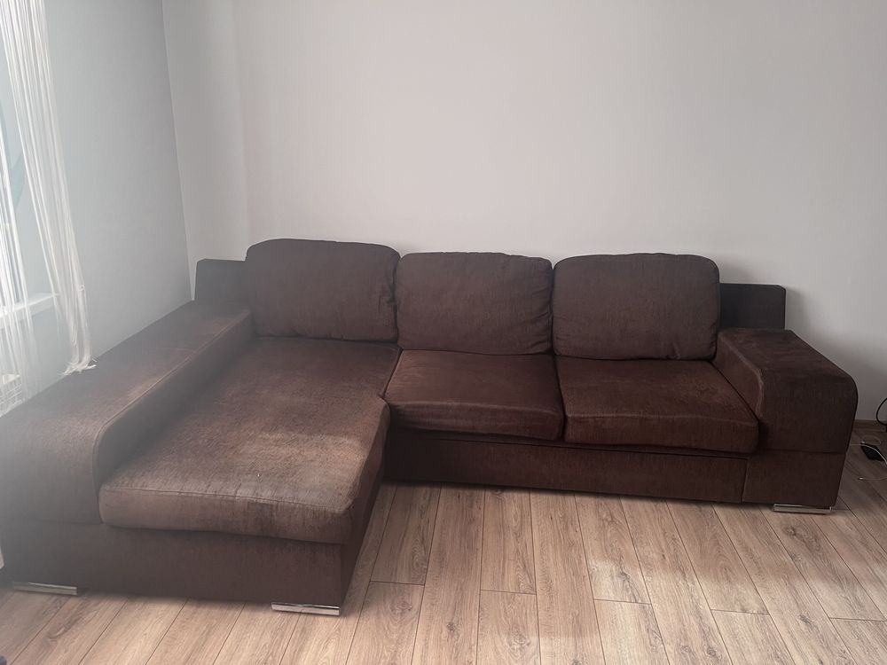 Duży narożnik rozkładany wenge