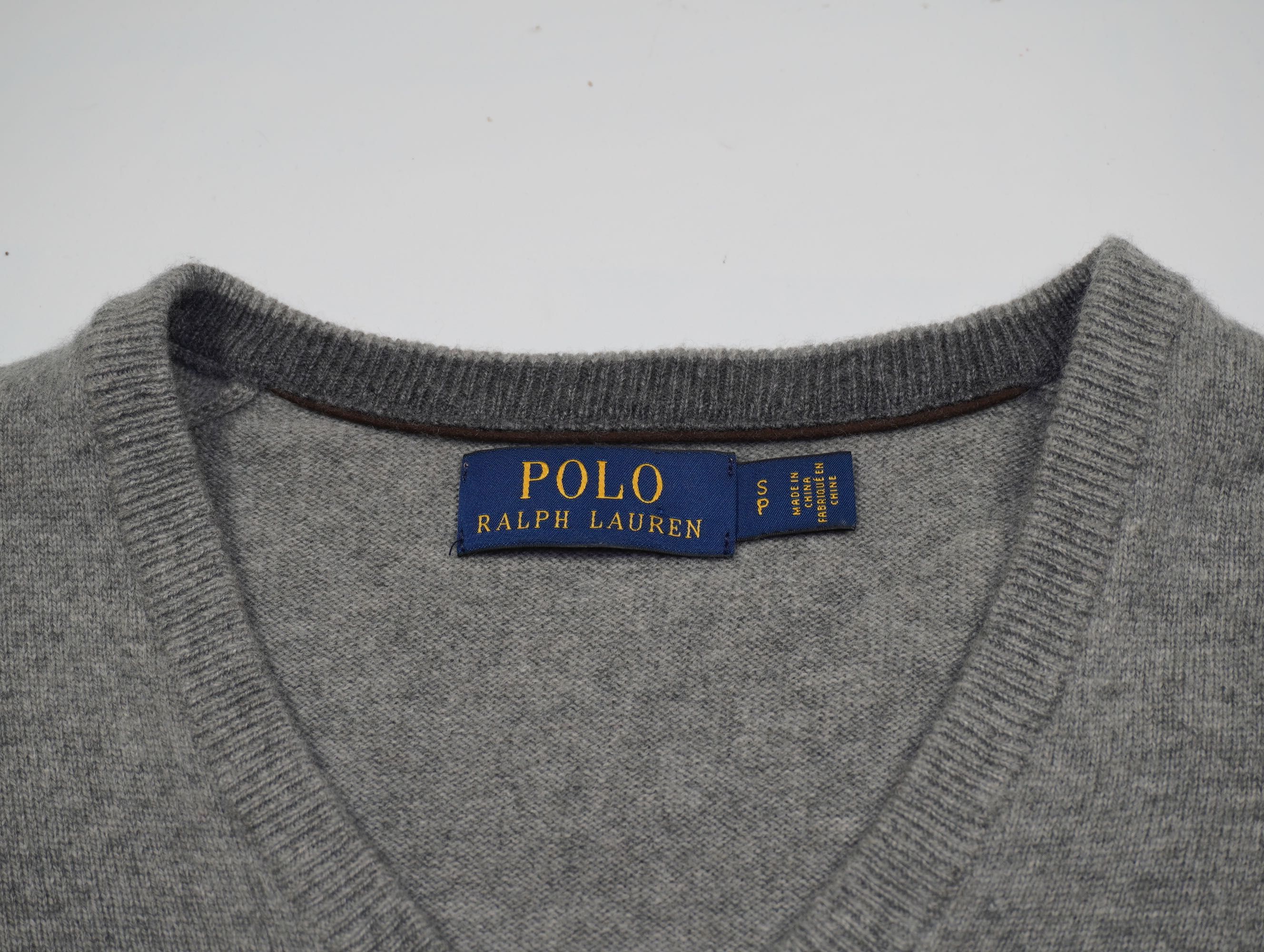Polo Ralph Lauren sweter męski Italian jarn 100% wełna merino S/M