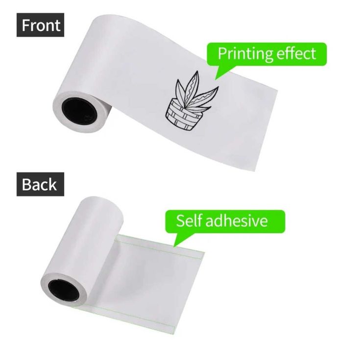 Pack de 5 rolos autocolantes para impressora térmica