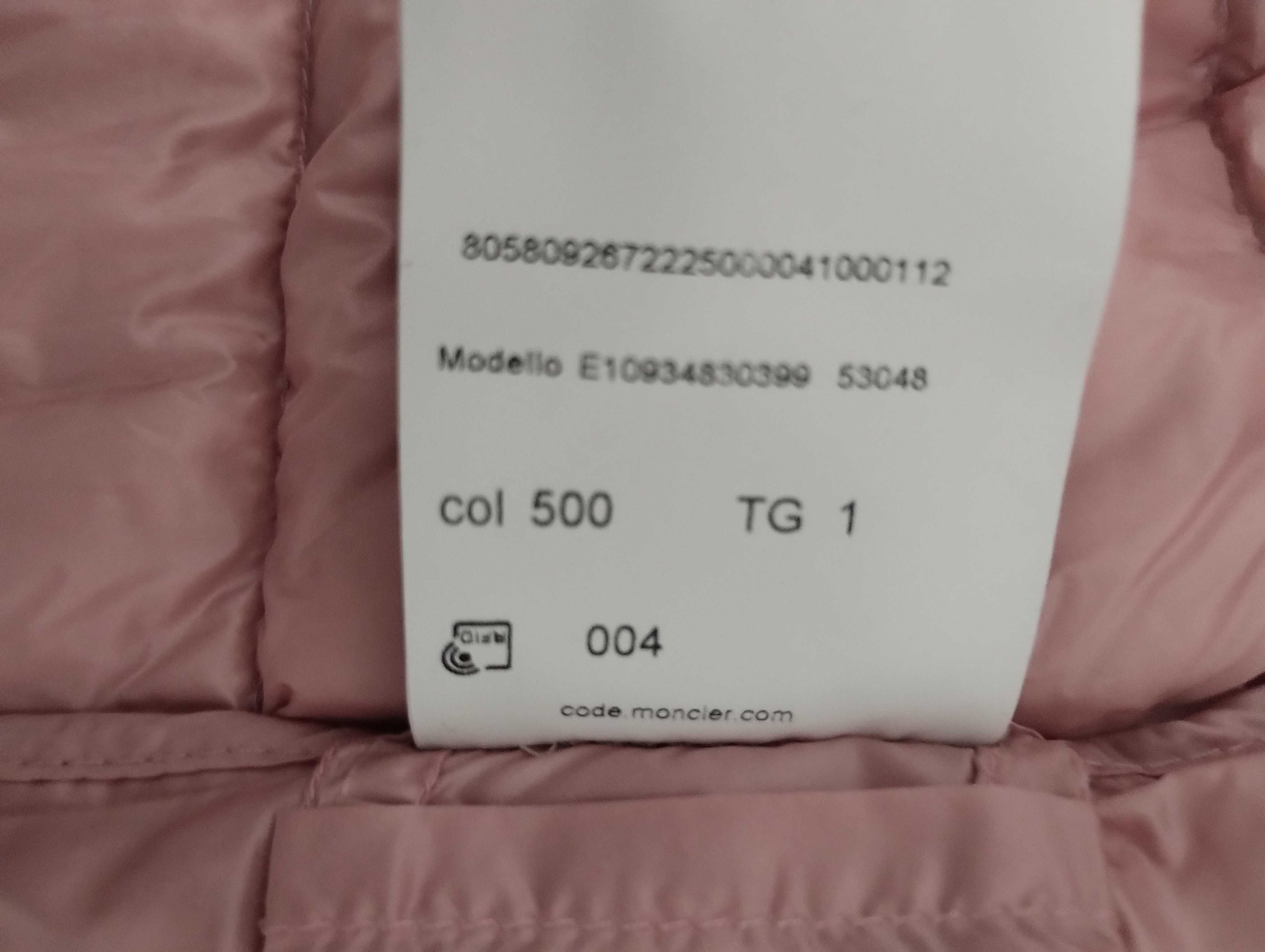 Moncler -LIANE GILET-bezrękawnik rózowy rozmiar S.(36)