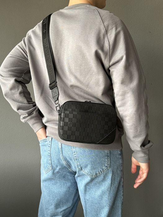 Чоловіча сумка Louis Vuitton мужская сумка барсетка 2в1 дуо клатч