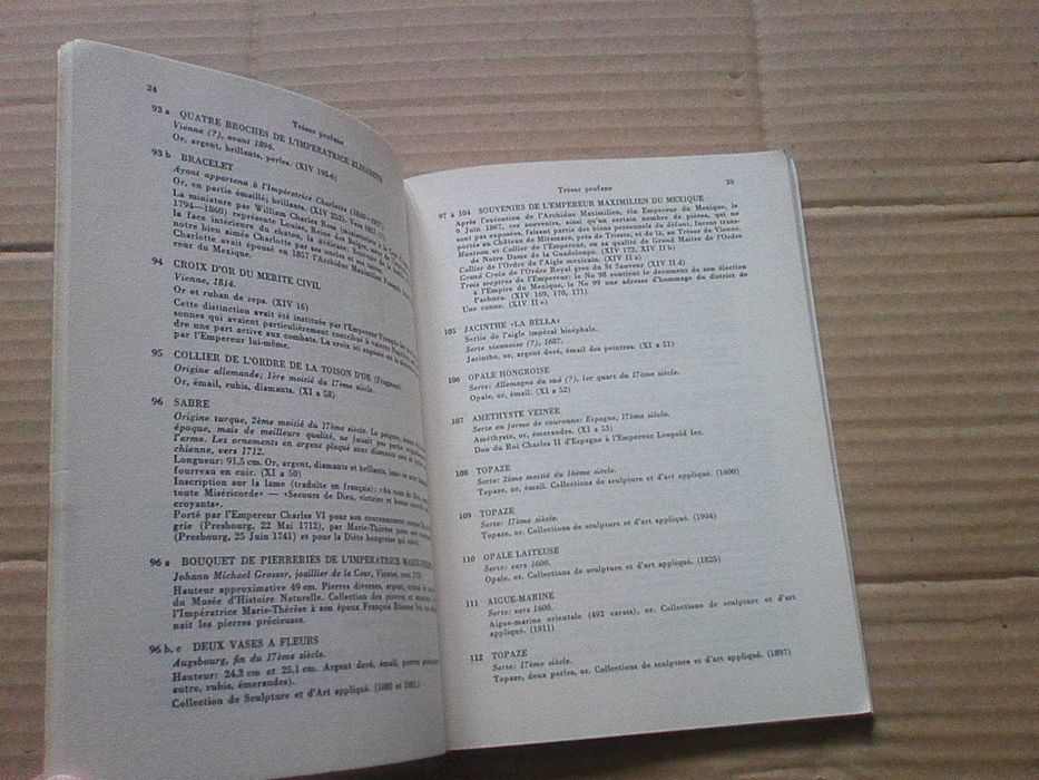 Trésor sacrè et profane Catalogue