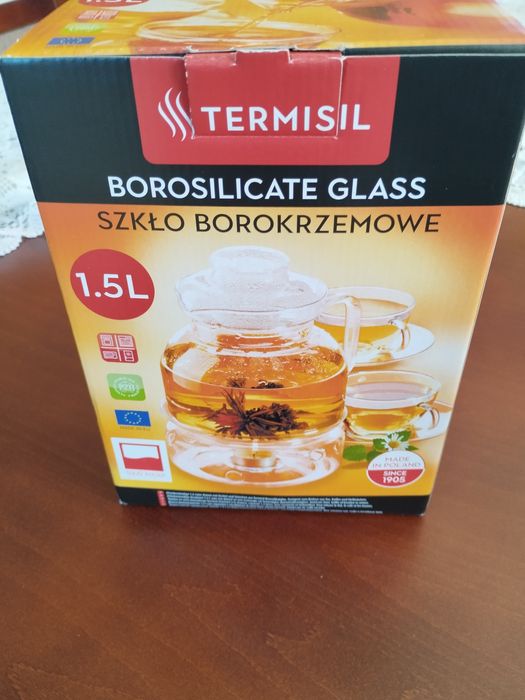 Dzbanek szklany z podgrzewaczem Termisil
