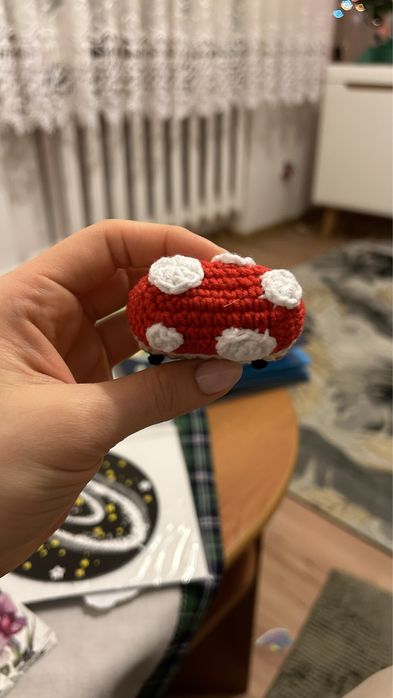 Etui, pokrowiec, futerał na szydełku do AirPods 3 grzyb grzybek