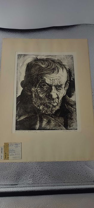 Włóczęga – drzeworyt Pawła Stellera (1936, nr 50/100)