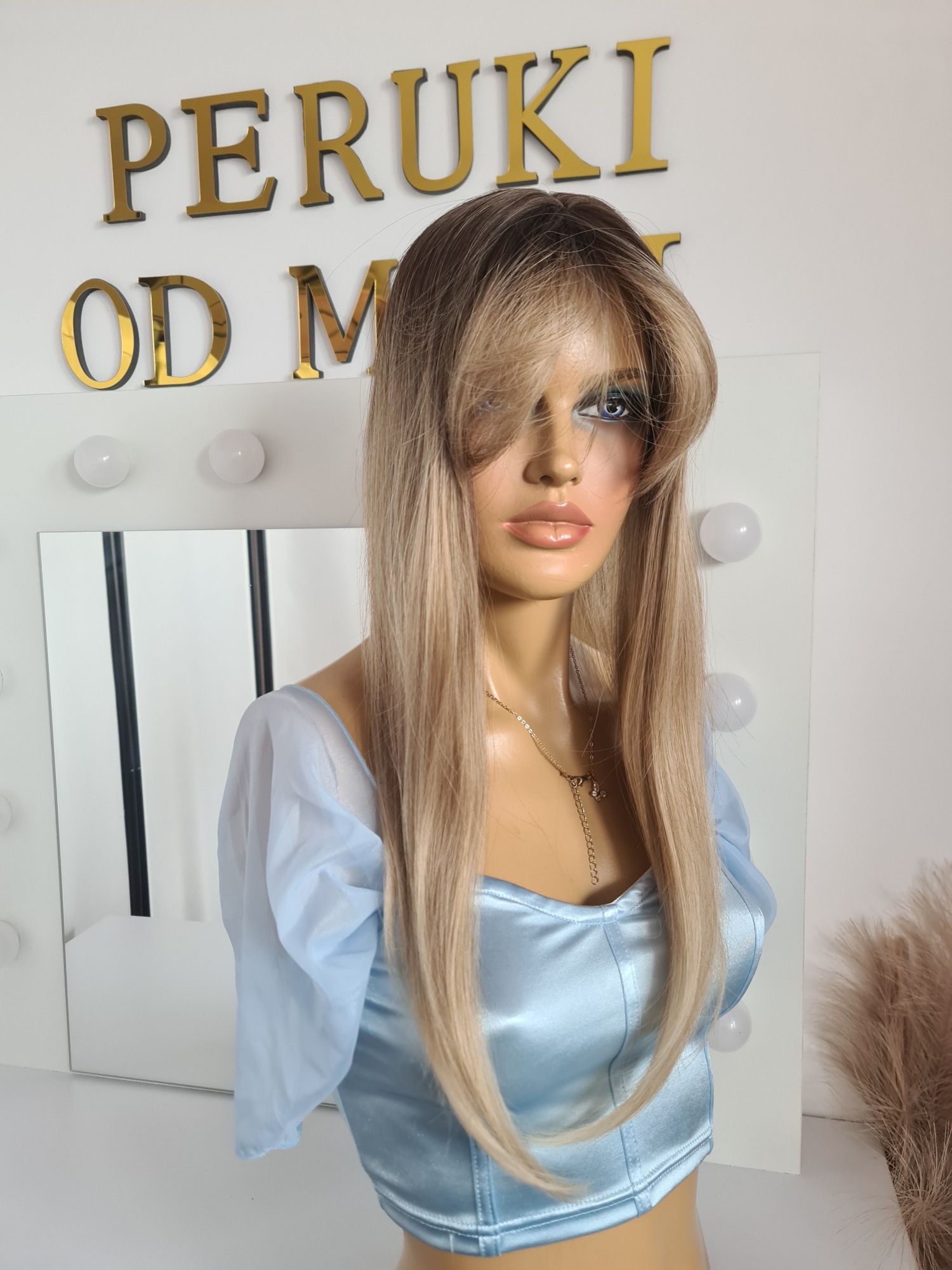 Topper włos syntetyczny naturalny blond