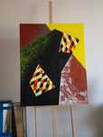 Obraz strukturalny autorski abstrakcja 80x100 cm