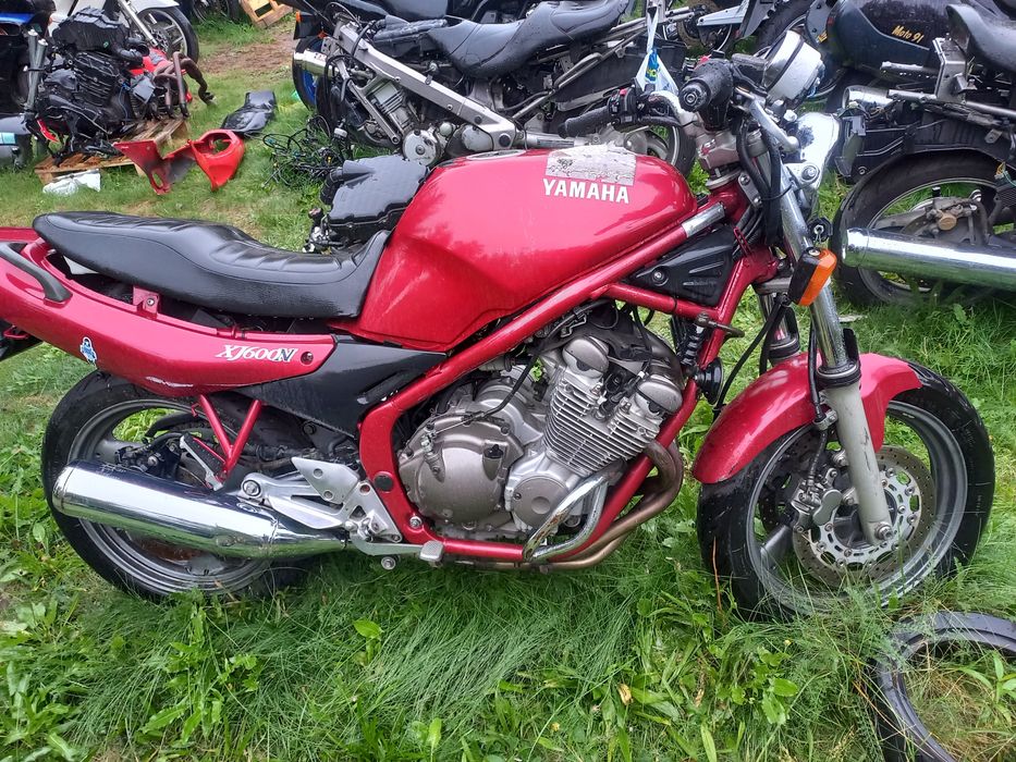 Yamaha xj 600 skrzynia rama z dokumentami wydech lewy kolektory silnik