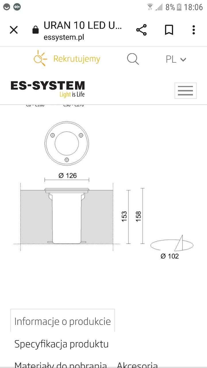 lampa najazdowa es system
