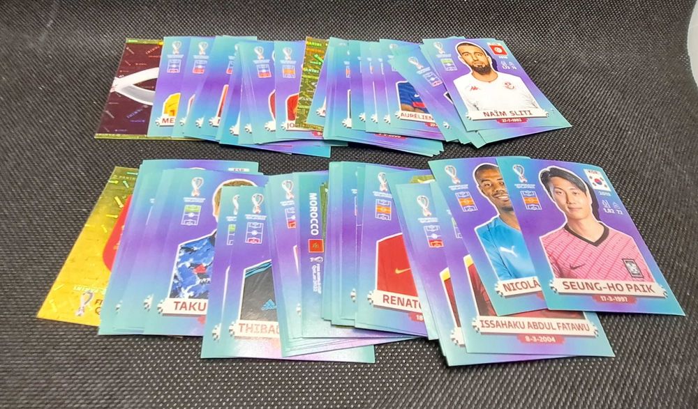 Cromos Euro 2008, 2012 e 2024 e Mundial 2022