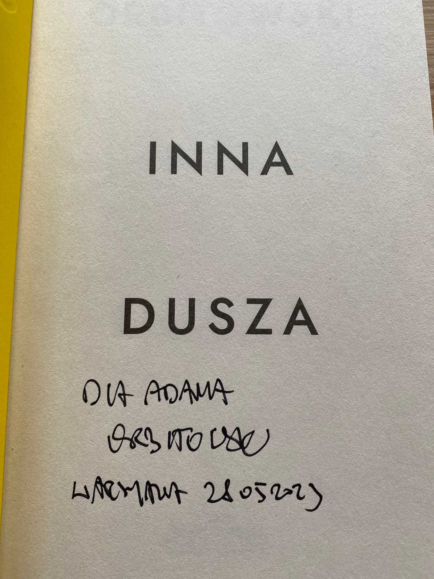 Łukasz Orbitowski INNA DUSZA książka z autografem