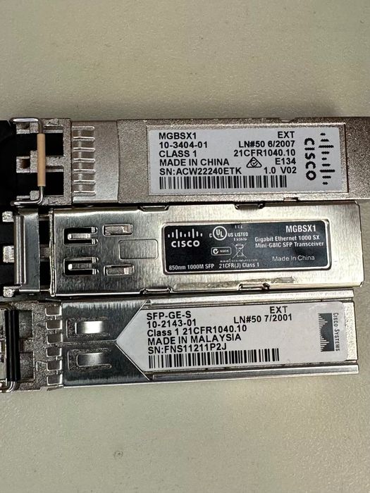 Cisco SFP Mini-GBIC Transceiver Module Ethernet Gigabit novos e usados