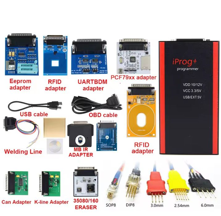 Програматор iProg + комплект 7 адаптерів