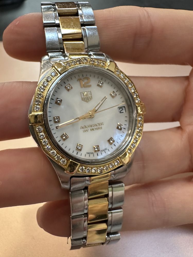 Tag Heuer Aquaracer masa perlowa, diamenty