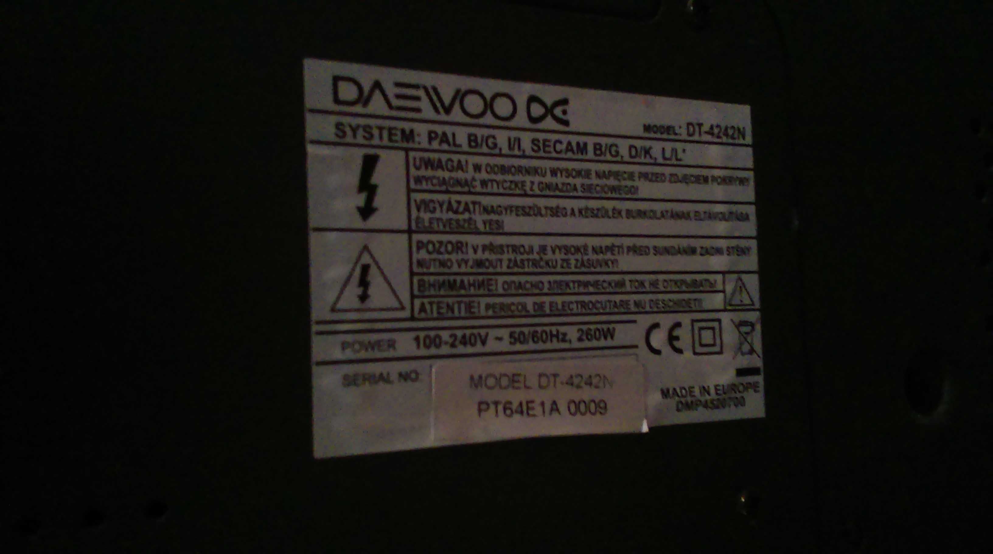 komplet plyt od telewizor daewoo plazma uszkodzona DT-4242N