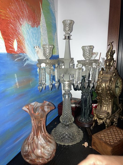 Castical de cristal unico. Vintage   Jarra decorativa