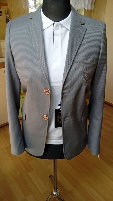 Marynarka młodzieżowa chłopięca szara nowa