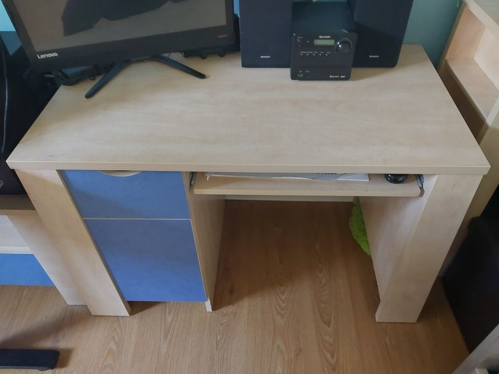 Zestaw mebli młodzieżowych Elf. Biurko, szafa, komoda... 8 elementów