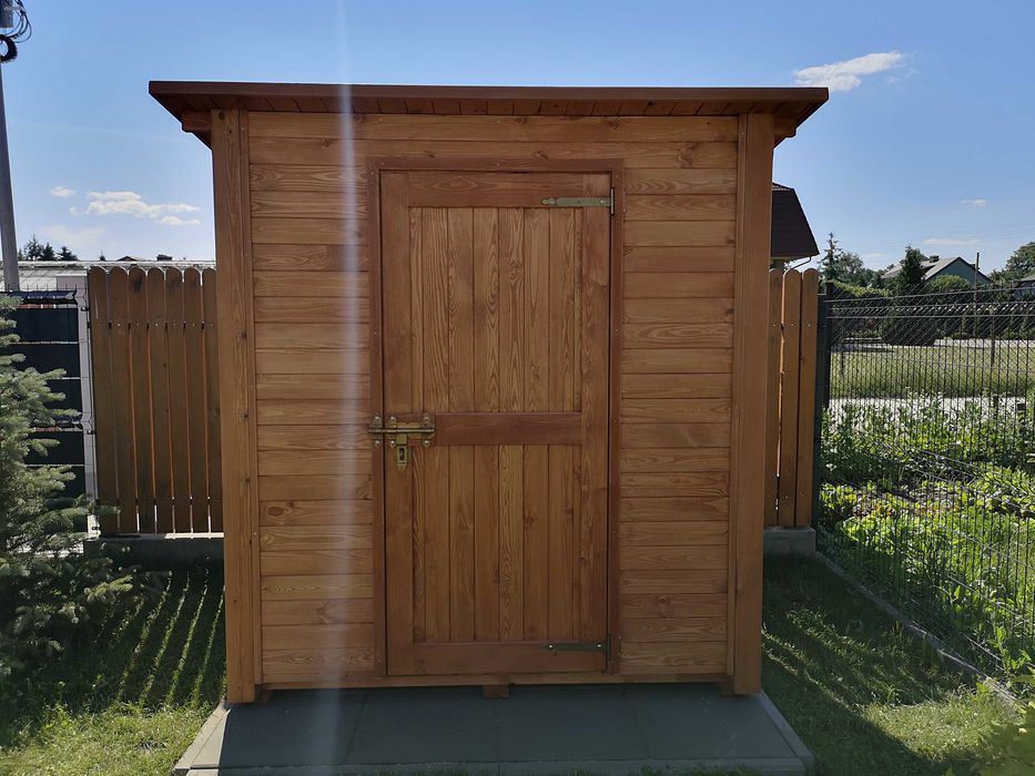 Domek narzędziowy ogrodowy 2 x 1,5m, drewniany schowek na narzędzia