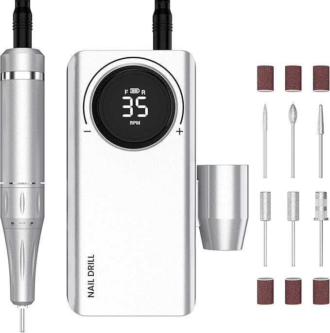 Frezarka do paznokci z akumulatorem 35 000 obr./min zestaw do manicure