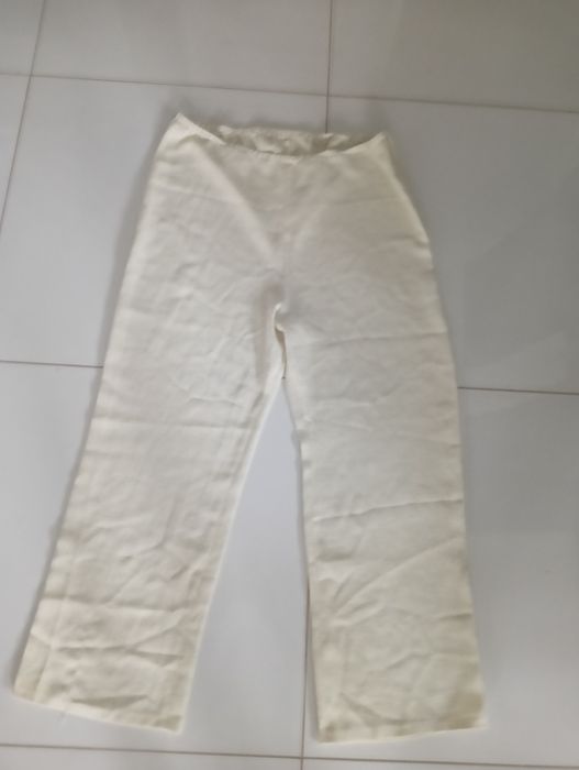 Ubrania ciążowe, tunika, spodnie, kolor ecru, cena 15 zł