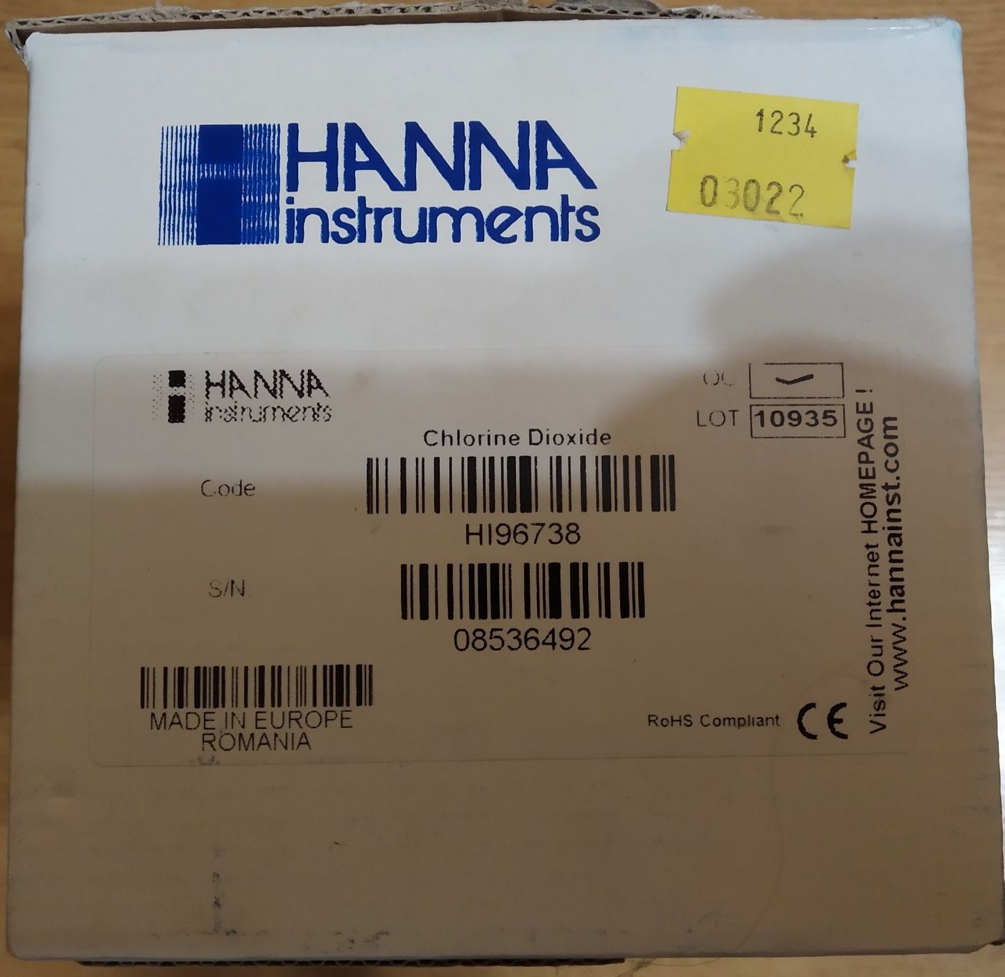 Fotometr do pomiaru dwutlenku chloru HANNA HI 96738