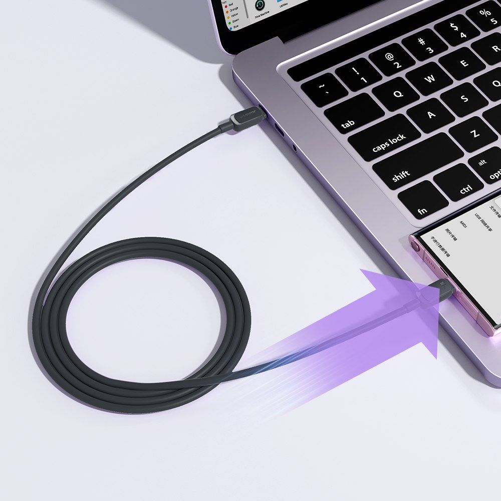 Kabel przewód USB-C - USB-C 100W 1.2m czarny
