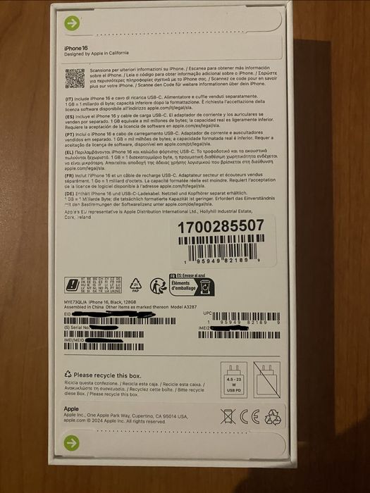 iPhone 16 128GB Selado 740€ até domingo