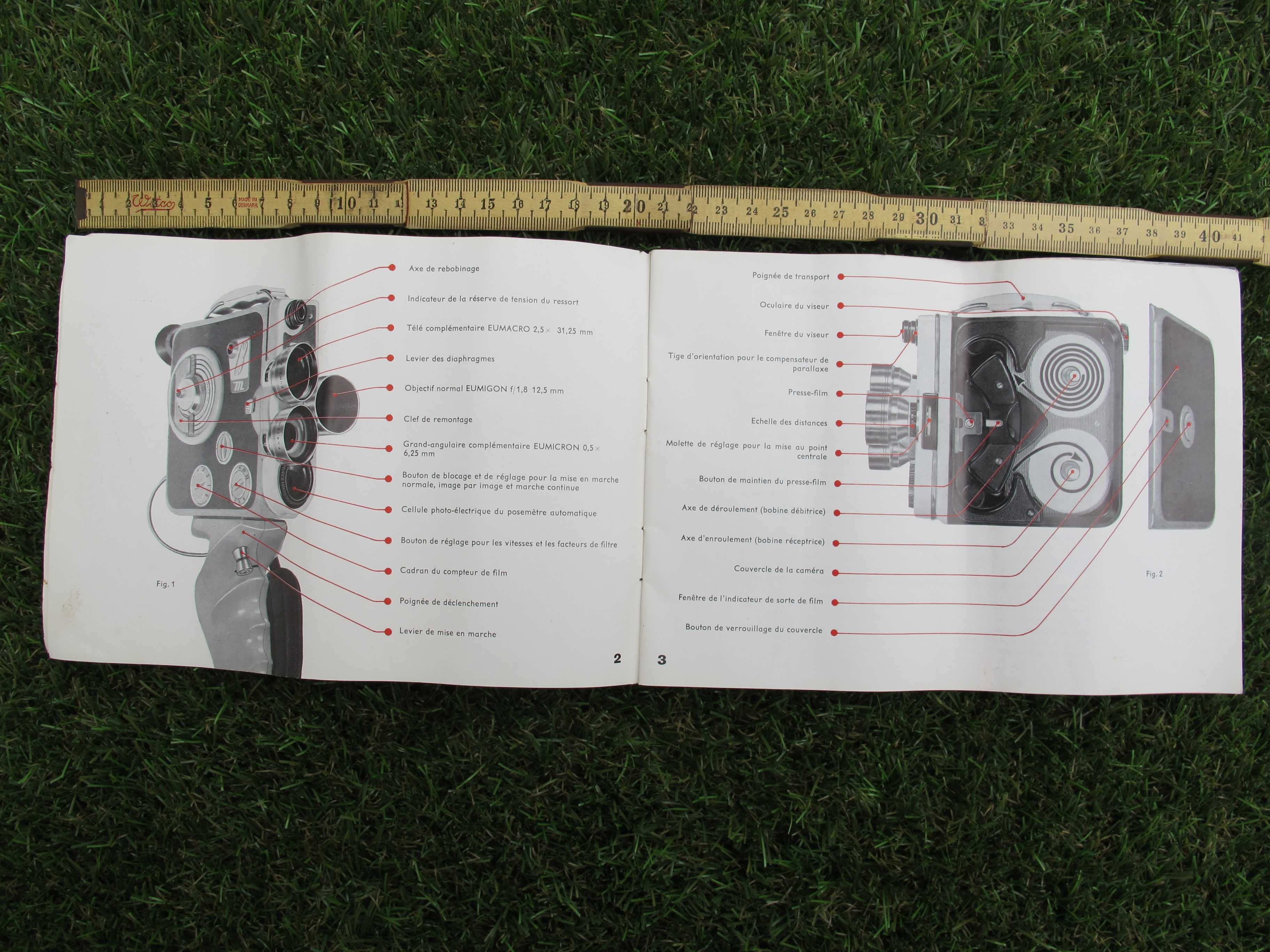 Livro de Instruções Eumig C3 M - Máquina de Filmar 8mm Antiga