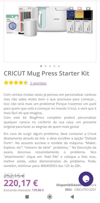 Prensa Canecas Cricut