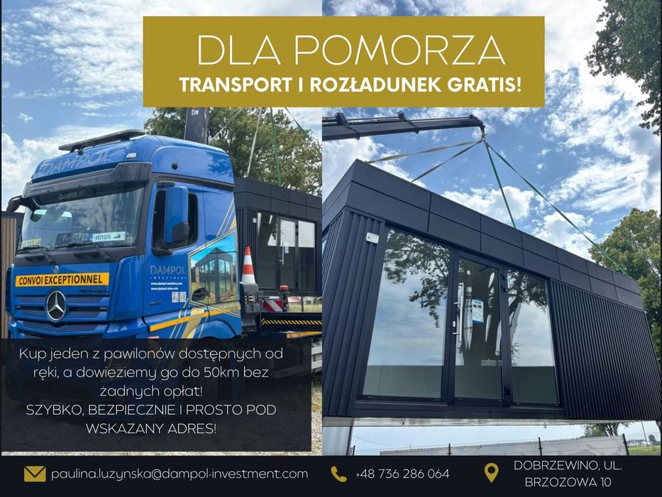 Nowoczesny Domek całoroczny 7X3/21m2/biuro/sklep/mobilny/letniskowy