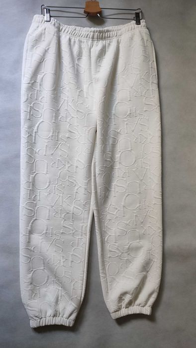 Spodnie dresowe damskie we wzory tłoczone litery plus size rozmiar XL