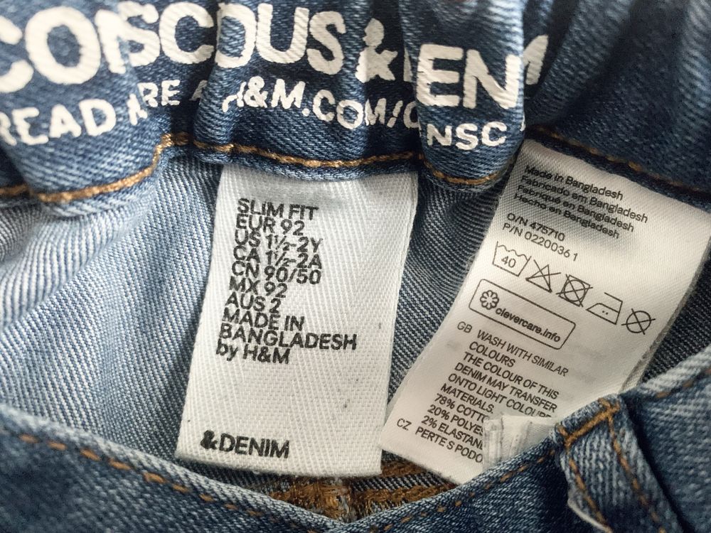 Spodnie jeansy H&M rozmiar 92