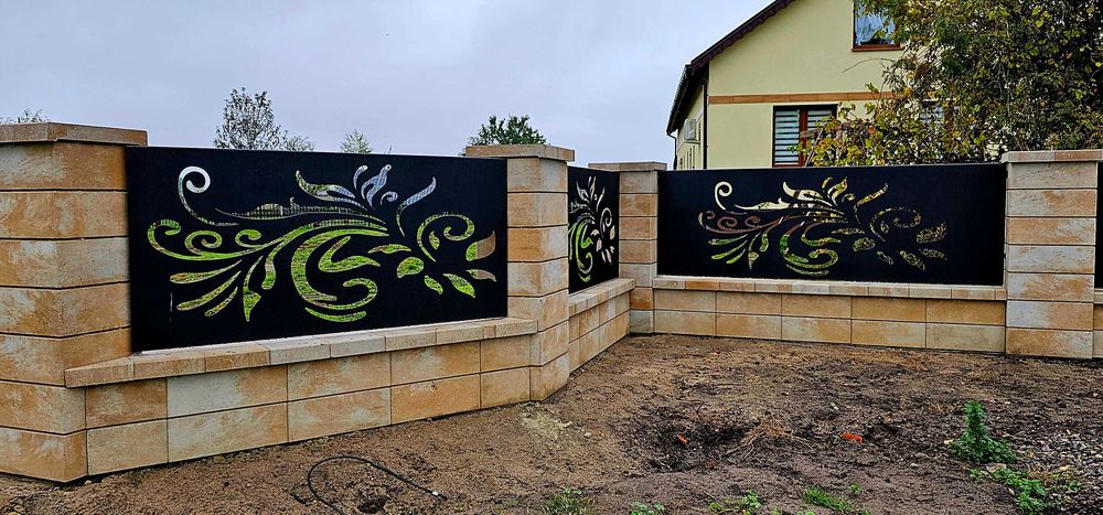 Ogrodzenie wycinane laserowo aluminiowe lakierowane proszkowo