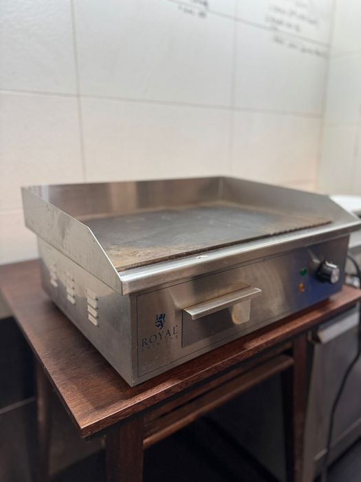 Chapa de grelhar monofásico- 548 x 350 mm - lisa/ondulada - 3000 W